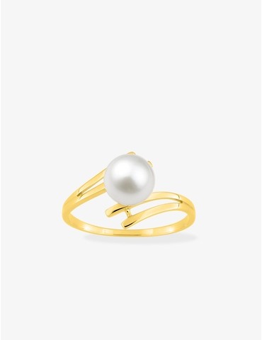 Bague or jaune 750‰ et...