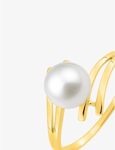 Bague or jaune 750‰ et...