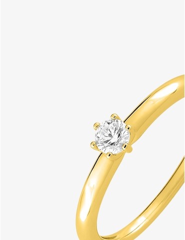 Solitaire or jaune 375‰ et...