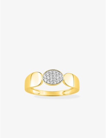 Bague or jaune 375‰ motif...