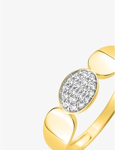 Bague or jaune 375‰ motif...