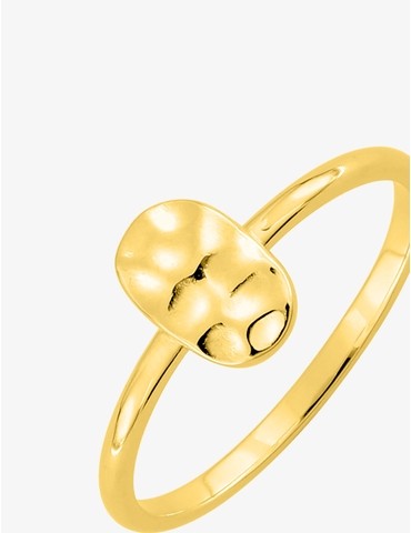 Bague ovale effet martelé...