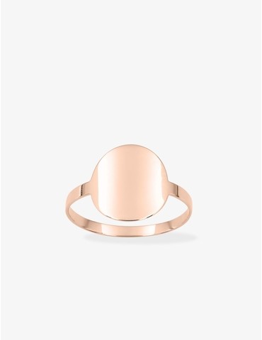 Bague jeton plaqué or rose