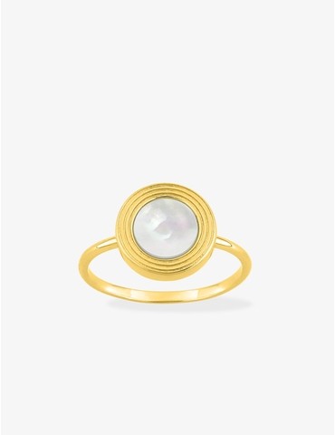 Bague nacre plaqué or