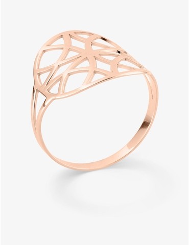 Bague mandala plaqué or rose