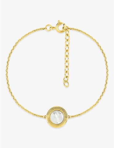 Bracelet nacre plaqué or