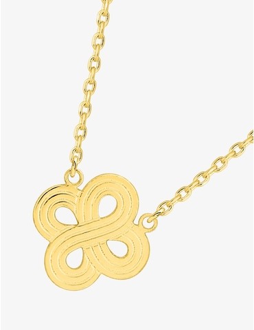 Collier fleur plaqué or