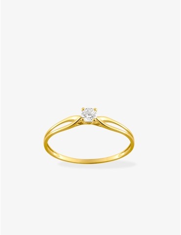 Bague solitaire or jaune...