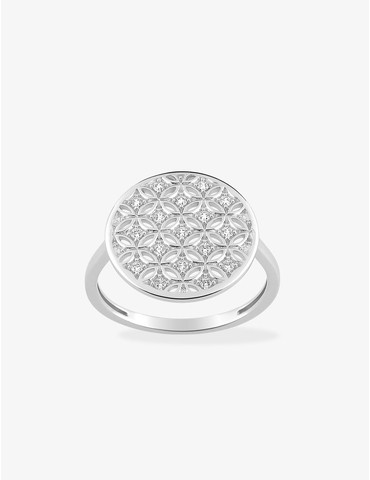 Bague fantaisie or blanc...