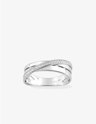 Bague or blanc 750‰ et...