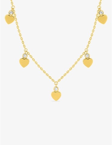 Collier breloques cœur...