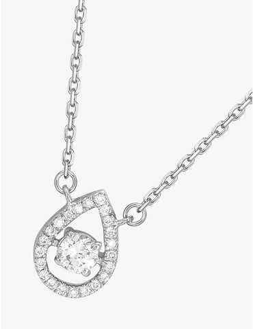 Collier or blanc 750‰ et...