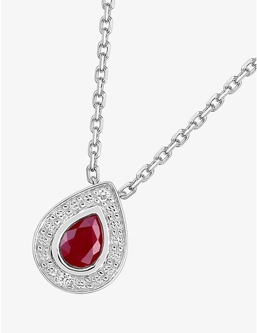 Collier or blanc 750‰,...