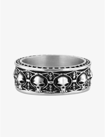 Bague têtes de mort acier...