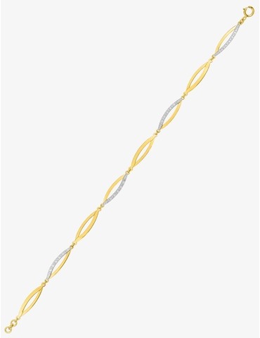 Bracelet losanges or jaune...