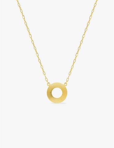 Collier cercle rainuré or...