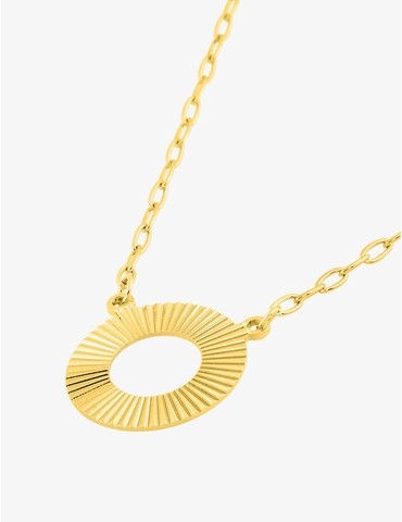 Collier cercle rainuré or...