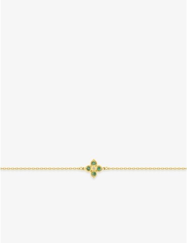 Bracelet fleur en or jaune...