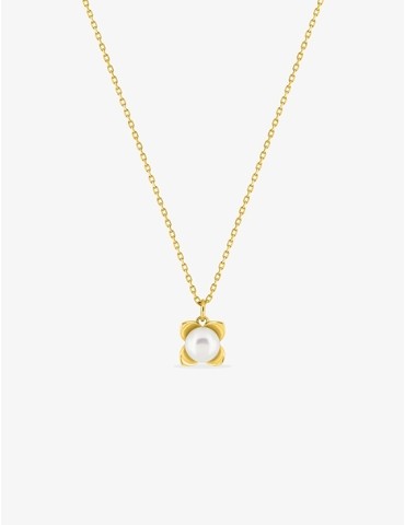 Collier en or jaune 750‰ et...