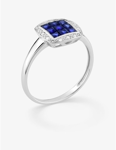 Bague en or blanc 750 ‰...