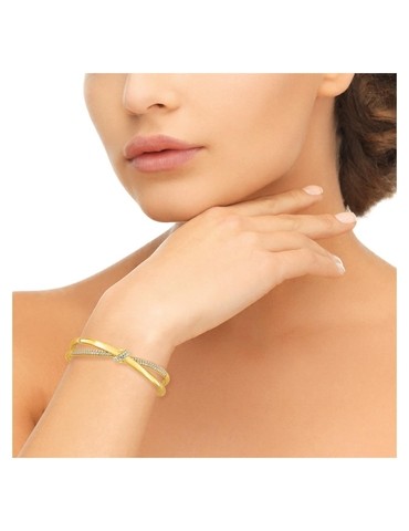 Bracelet jonc ouvert plaqué...