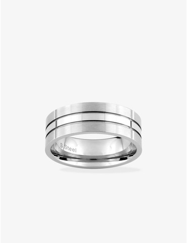 Bague pour homme en acier 8 mm