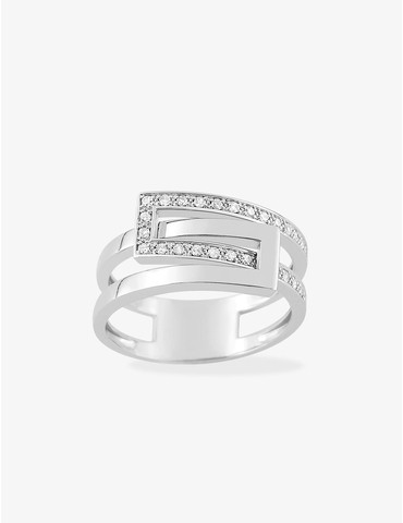 Bague en or blanc 750 ‰...