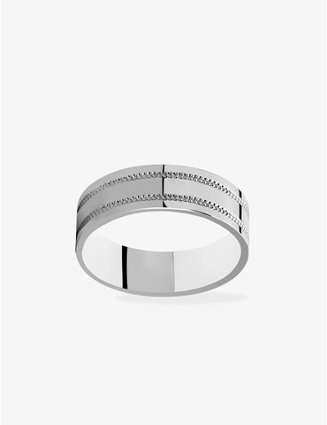 Alliance ruban en argent...