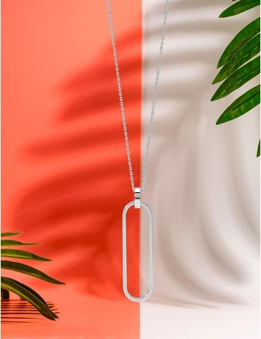 Collier pendentif ovale en...