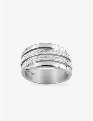 Bague en acier avec...