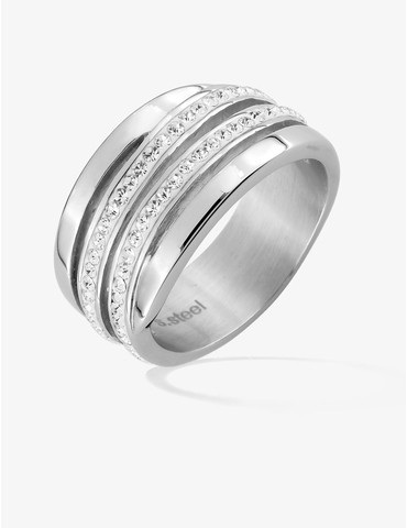 Bague en acier avec...
