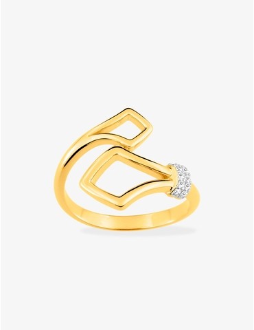 Bague ouverte en plaqué or...