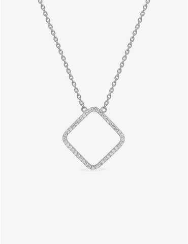 Collier motif losange en...