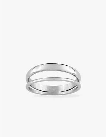 Bague en acier gris pour femme