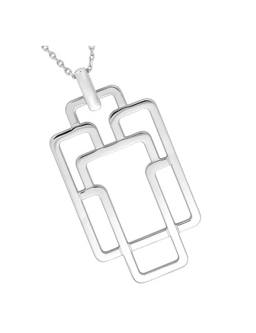 Collier graphique en argent...