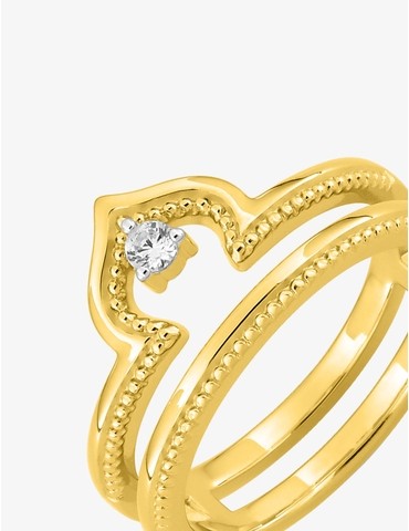 Bague fantaisie en plaqué...