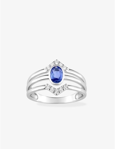 Bague en or blanc 750 ‰,...