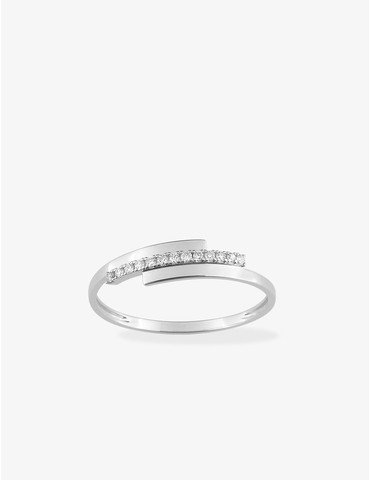 Bague en or blanc 750 ‰,...