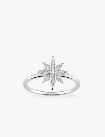 Bague motif étoile en...