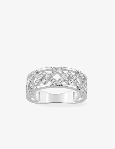 Bague en or blanc 750 ‰ et...