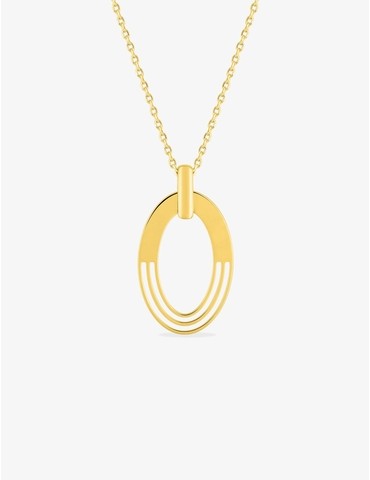 Collier plaqué or motif sur...