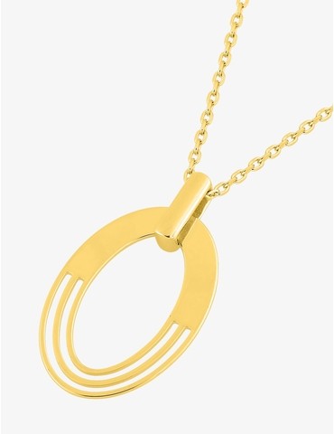 Collier plaqué or motif sur...