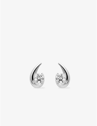 Boucles d'oreilles or blanc...