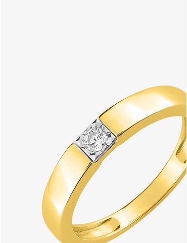 Bague en or jaune 750 ‰ et...