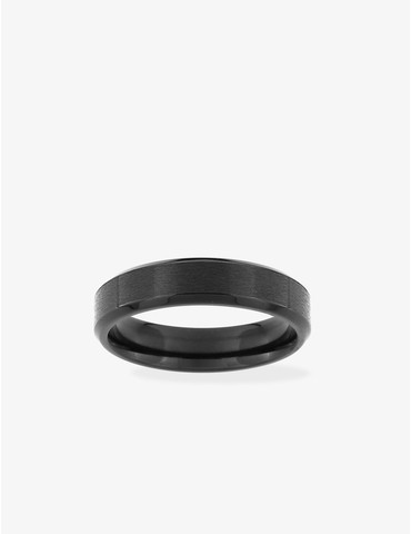Bague acier noire style...