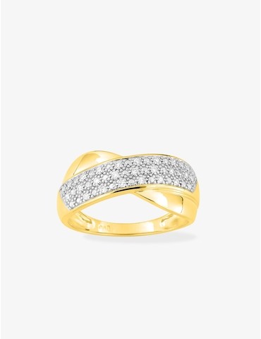 Bague or 750‰ et diamant...