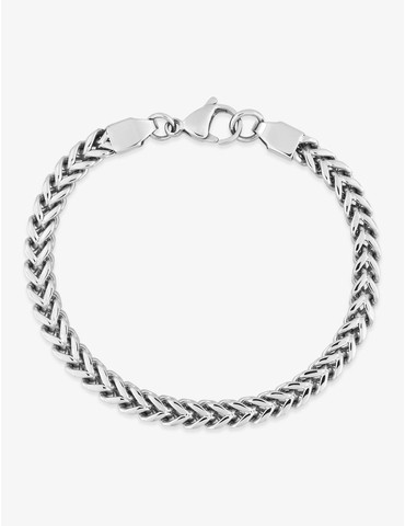 Bracelet tressé acier gris...
