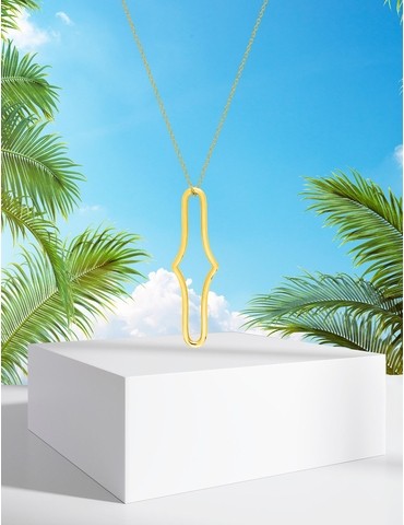 Collier sautoir en plaqué...