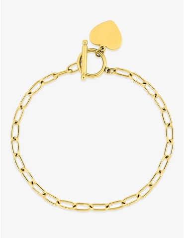 Bracelet cœur acier doré...