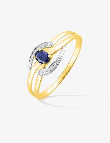 Bague en or jaune 375 ‰,...